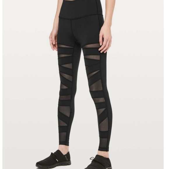 LULULEMON Wunder Under Hi-Rise Tech Mesh L…